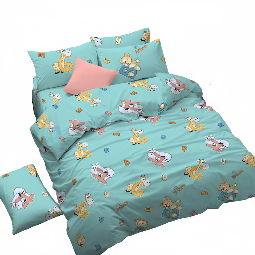 Novelle Fun Land Fitted Bedsheet Set | Cotton Non-Iron 900TC