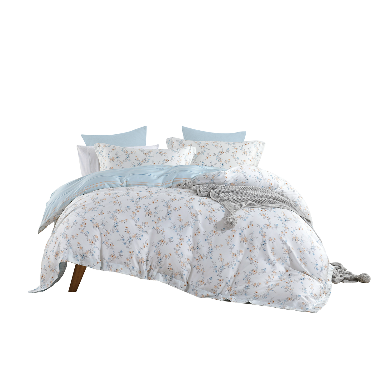 Jean Perry EcoSilk® Cascia Quilt Cover Set | 100% Natural Plant Fiber 1200TC