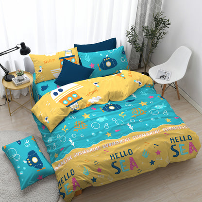 Ann Taylor Cotton Non-Iron Playful Fitted Bedsheet Set  - 900TC
