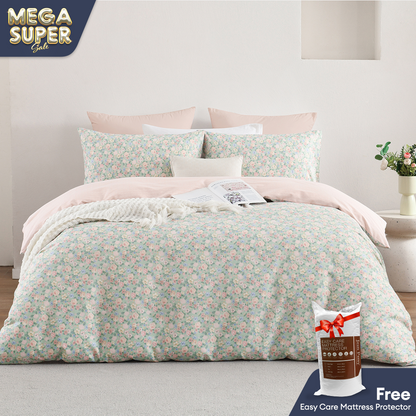 Ann Taylor Cotton Dream Fitted Bedsheet Set -  100% Combed Cotton Sateen  (Queen/King)