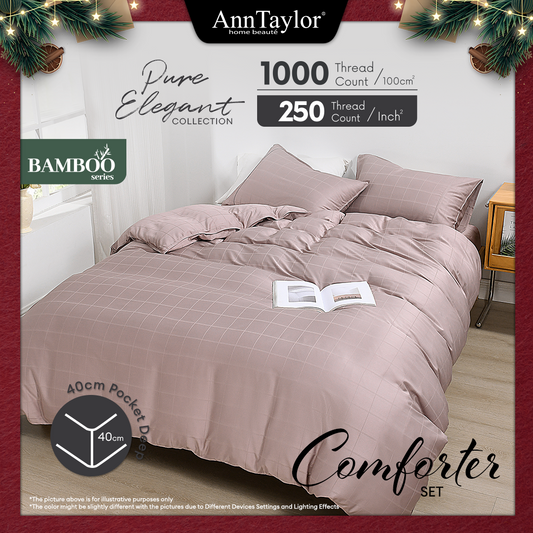 Ann Taylor Bamboo Pure Elegant Comforter Set - 100% Pure Bamboo