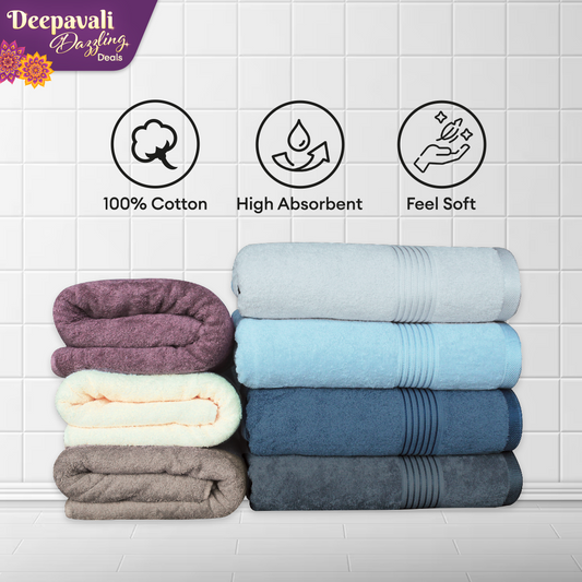 [ DEEPAVALI SPECIAL DEAL] Jean Perry Manhattan Bath Towel - [B7]