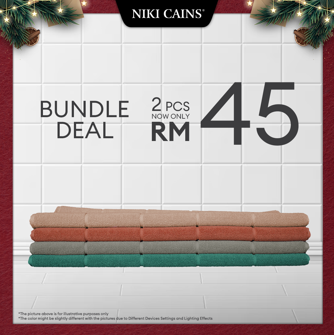 [Bundle Deal 2@RM45] Niki Cains Emery Toweling Mat - 100% Cotton