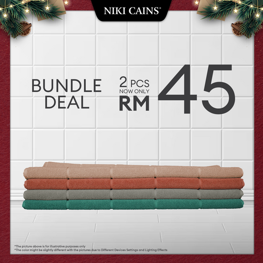 [Bundle Deal 2@RM45] Niki Cains Emery Toweling Mat - 100% Cotton