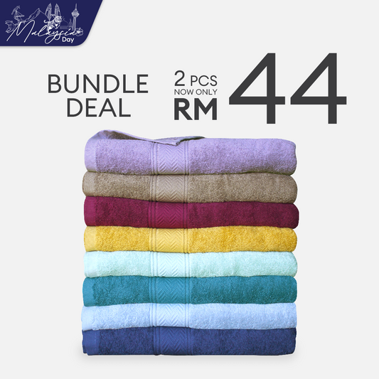 [MALAYSIA DAY BUNDLE DEAL] Novelle Authentic Bath Towel BUNDLE 2@ RM44 - 100% cotton