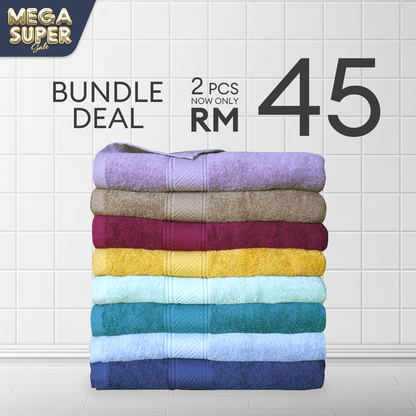[BUNDLE DEAL 2@RM45] Novelle Authentic Bath Towel - 100% cotton