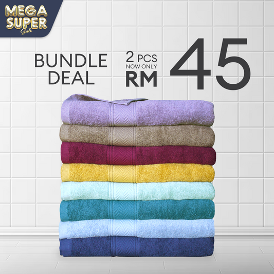 [BUNDLE DEAL 2@RM45] Novelle Authentic Bath Towel - 100% cotton