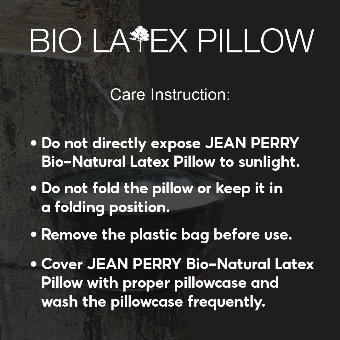 Jean Perry Bio-Latex Back Sleeper Pillow - [100% High Quality Malaysia Natural Latex]