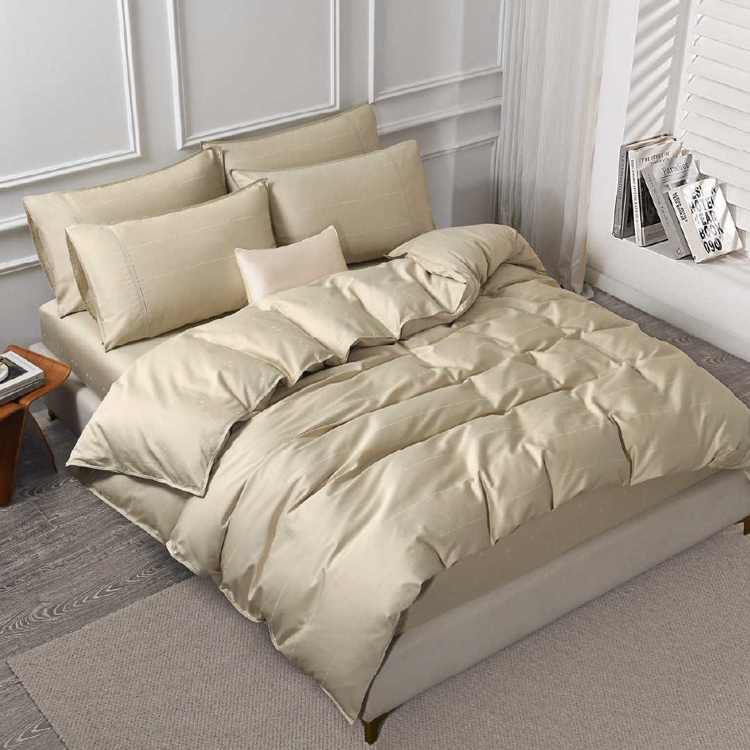 Jean Perry Clino Fitted Bedsheet Set | 100% Combed Cotton Sateen 1200TC