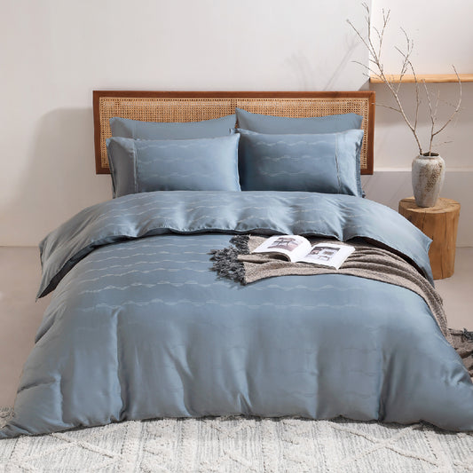 Jean Perry TENCEL™ with Bamboo Charcoal Blended Revin Quilt Cover Set - 1270TC (Queen/ King) B3