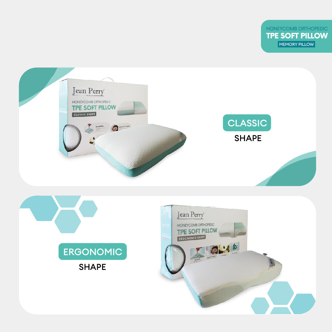 Jean Perry Honeycomb Orthopedic TPE Soft Ergonomic Memory Pillow