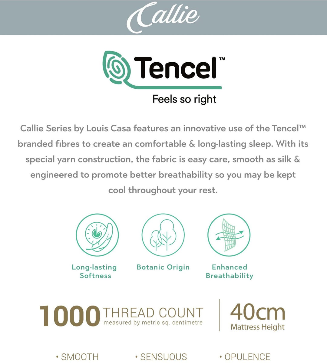 Louis Casa Callie 5-IN-1 Quilt Cover Set - Tencel 1000TC
