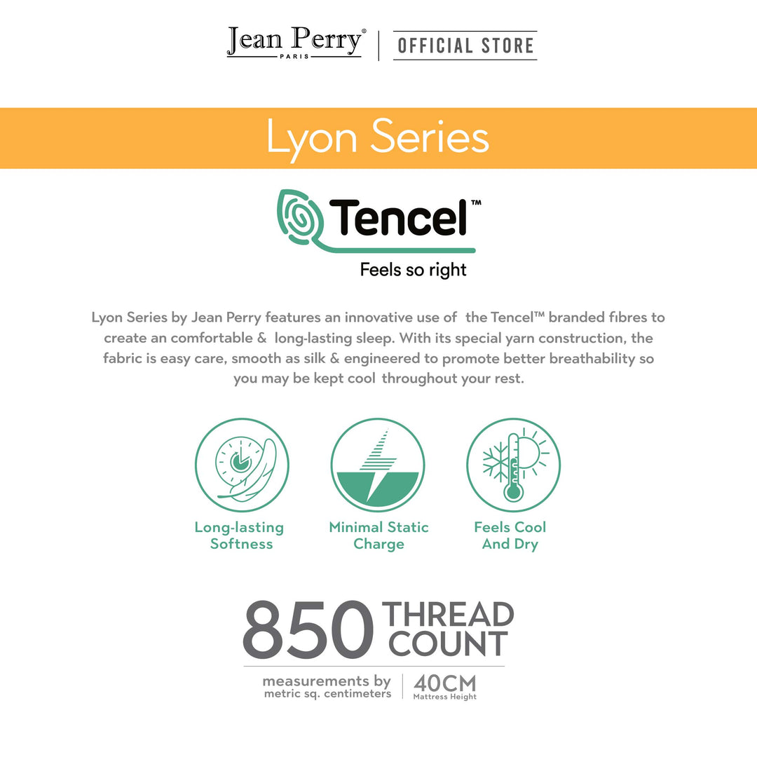 Jean Perry Tencel Lyon Quilt Cover Set - Tencel 850TC