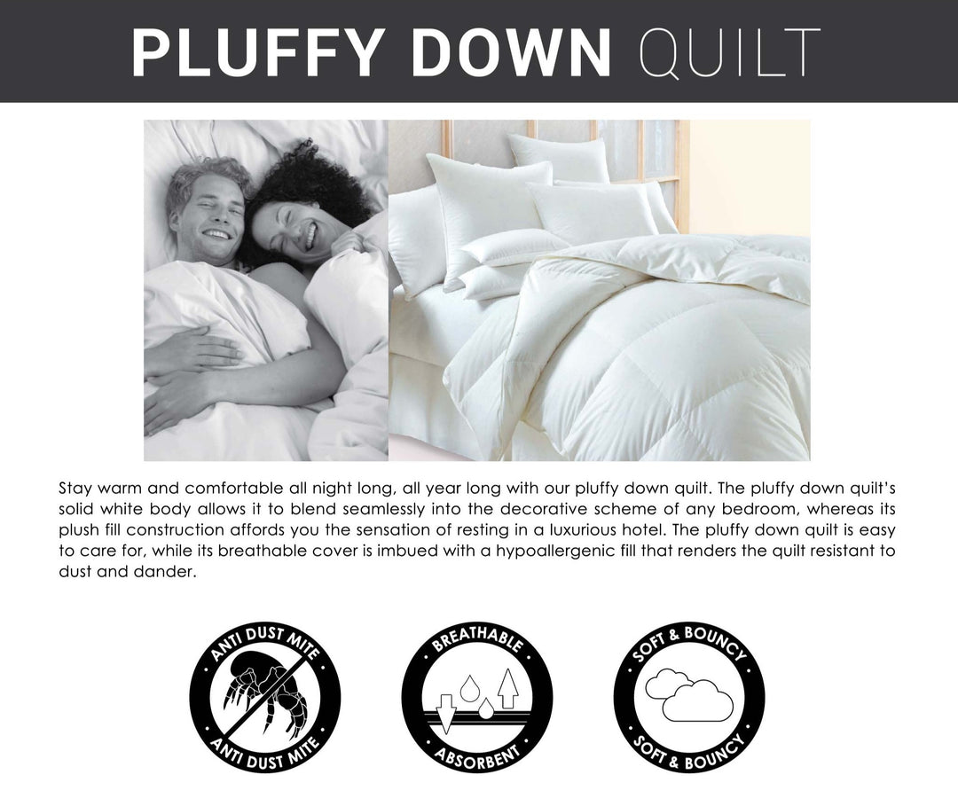 Jean Perry Pluffy Down White Quilt
