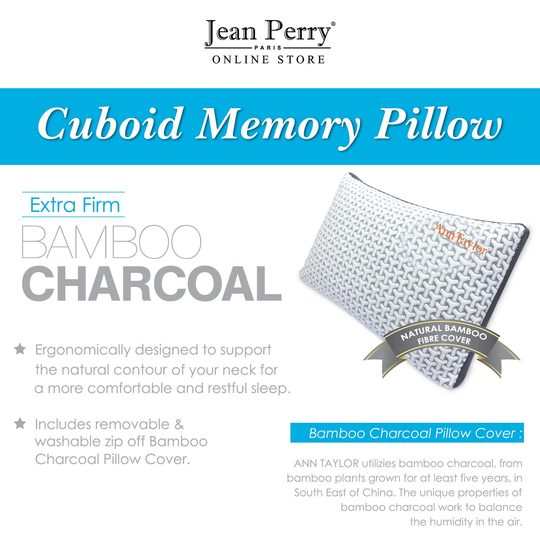 Ann Taylor Bamboo Charcoal Cuboid Memory Pillow
