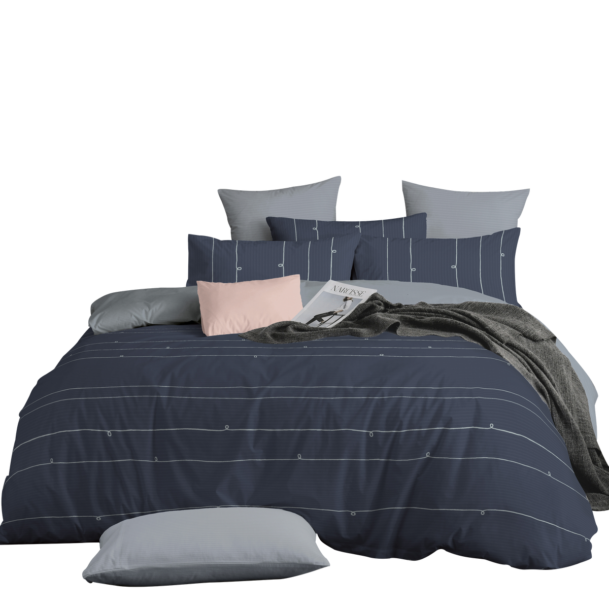 Novelle Pure Cotton Fitted Bedsheet Set | 100% Cotton 950TC