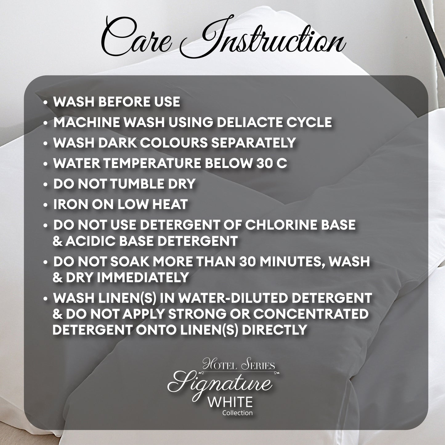 Jean Perry 100% Cotton Hotel Series Signature White 2pcs Pillow Case - 950TC