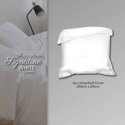Jean Perry Hotel Series Signature White Quilt Cover Only | 100% Cotton 950TC