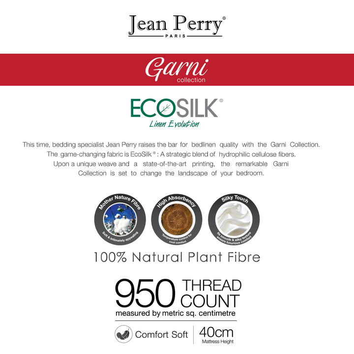 EcoSilk® - Jean Perry Garni Quilt Cover Set - 100% Natural Plant Fiber 950TC 40cm