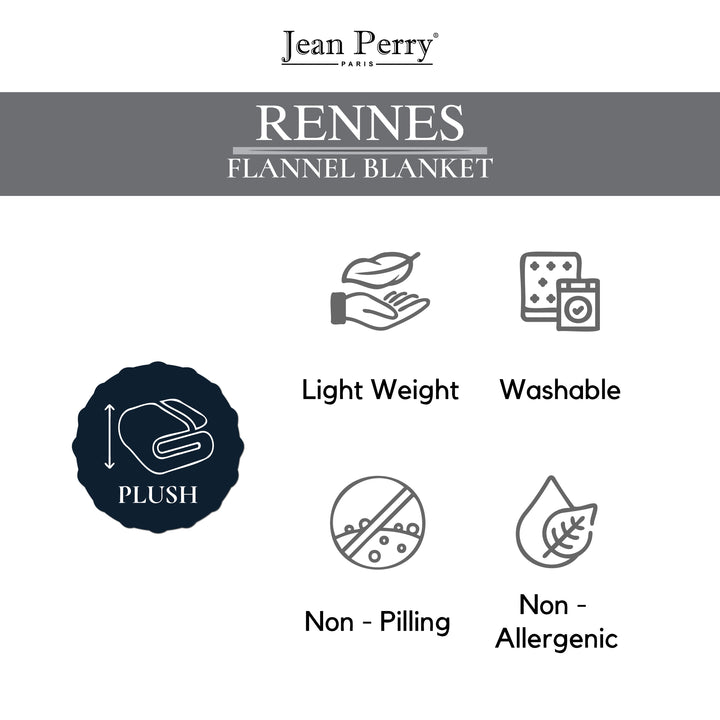 Jean Perry Rennes Flannel Blanket