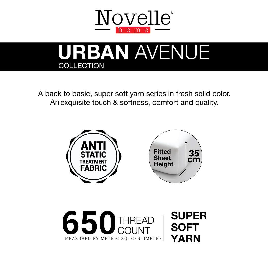 Novelle Avenue Fitted Bedsheet Set - 650TC (35cm)