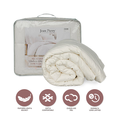 Jean Perry Season Deluxe Feather Down White Quilt