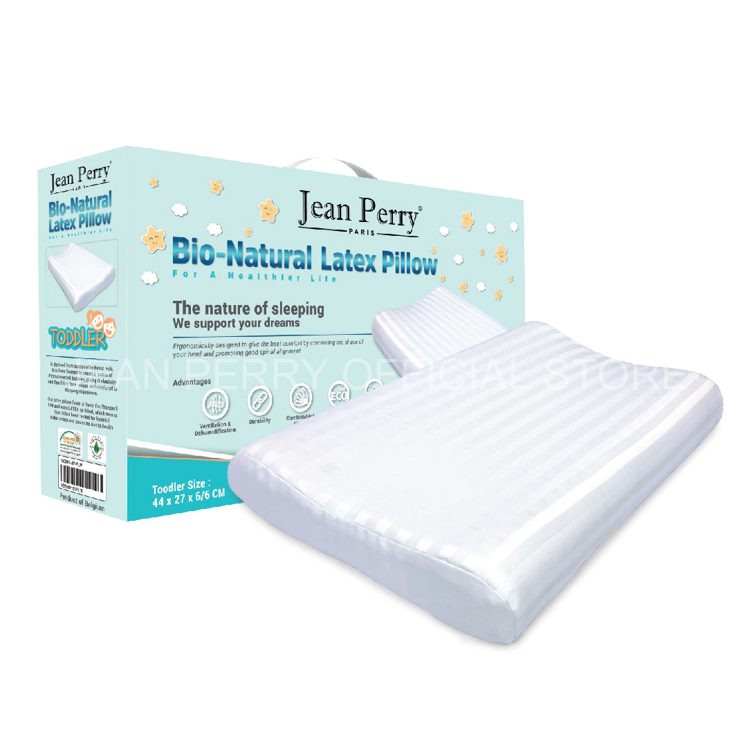 Jean Perry Toddler Bio-Natural Latex Pillow - [100% Natural Latex]