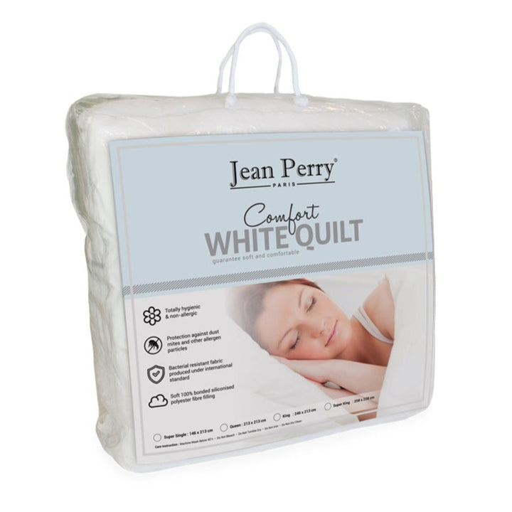 Jean Perry Comfort Soft White Quilt