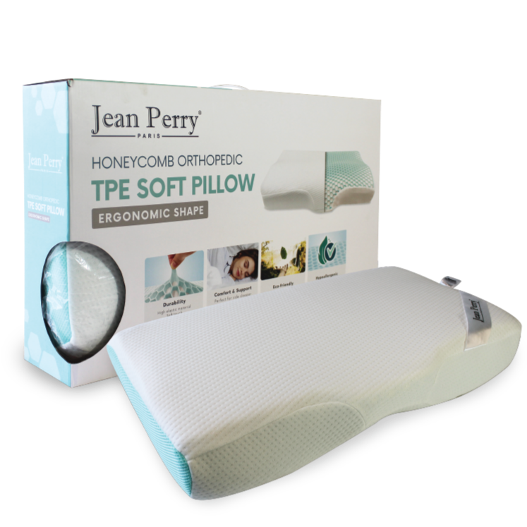 Jean Perry Honeycomb Orthopedic TPE Soft Ergonomic Memory Pillow