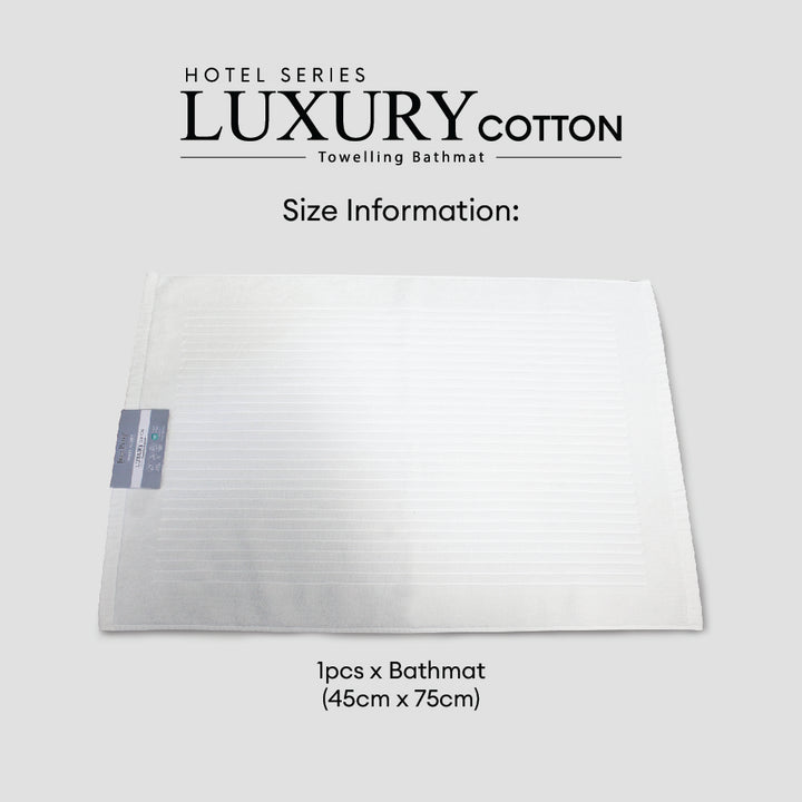 Jean Perry Hotel Series Luxury Cotton Toweling Bathmat