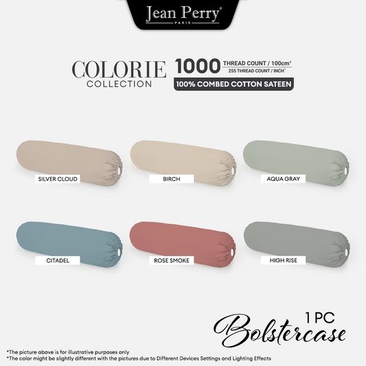 Jean Perry Colorie 1pc Bolstercase | 100% Combed Cotton Sateen 1000TC