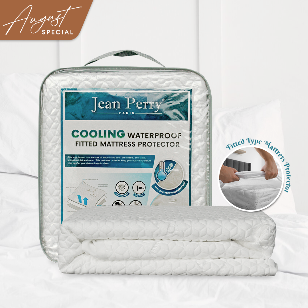 Jean Perry Cooling Waterproof Fitted Mattress Protector - 40cm