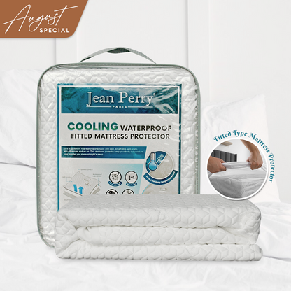 Jean Perry Cooling Waterproof Fitted Mattress Protector - 40cm