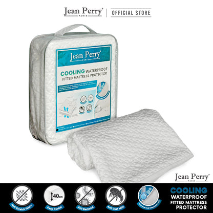 Jean Perry Cooling Waterproof Fitted Mattress Protector - 40cm