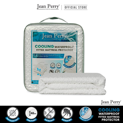 Jean Perry Cooling Waterproof Fitted Mattress Protector - 40cm