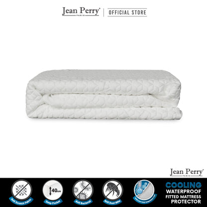 Jean Perry Cooling Waterproof Fitted Mattress Protector - 40cm