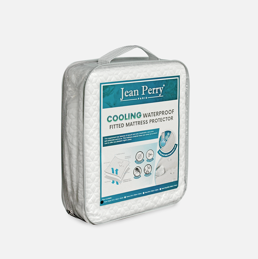 Jean Perry Cooling Waterproof Fitted Mattress Protector
