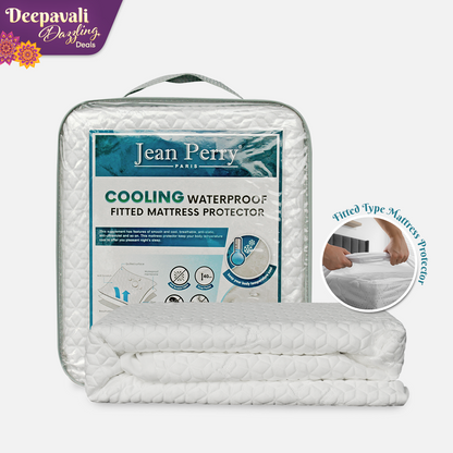 Jean Perry Cooling Waterproof Fitted Mattress Protector - 40cm