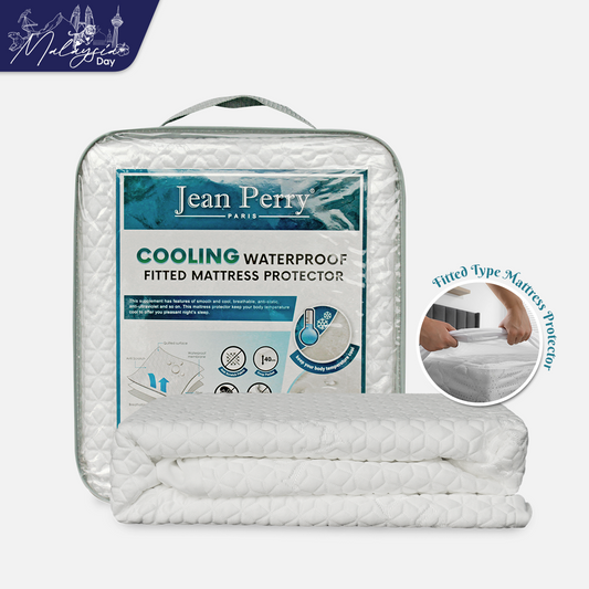 Jean Perry Cooling Waterproof Fitted Mattress Protector - 40cm