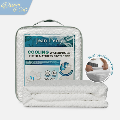 Jean Perry Cooling Waterproof Fitted Mattress Protector - 40cm