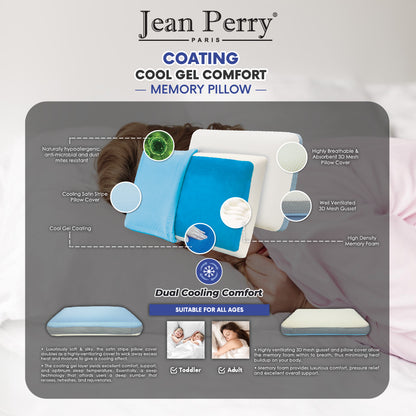 Jean Perry Coating Cool Gel Memory Pillow - Toddler (10cm)