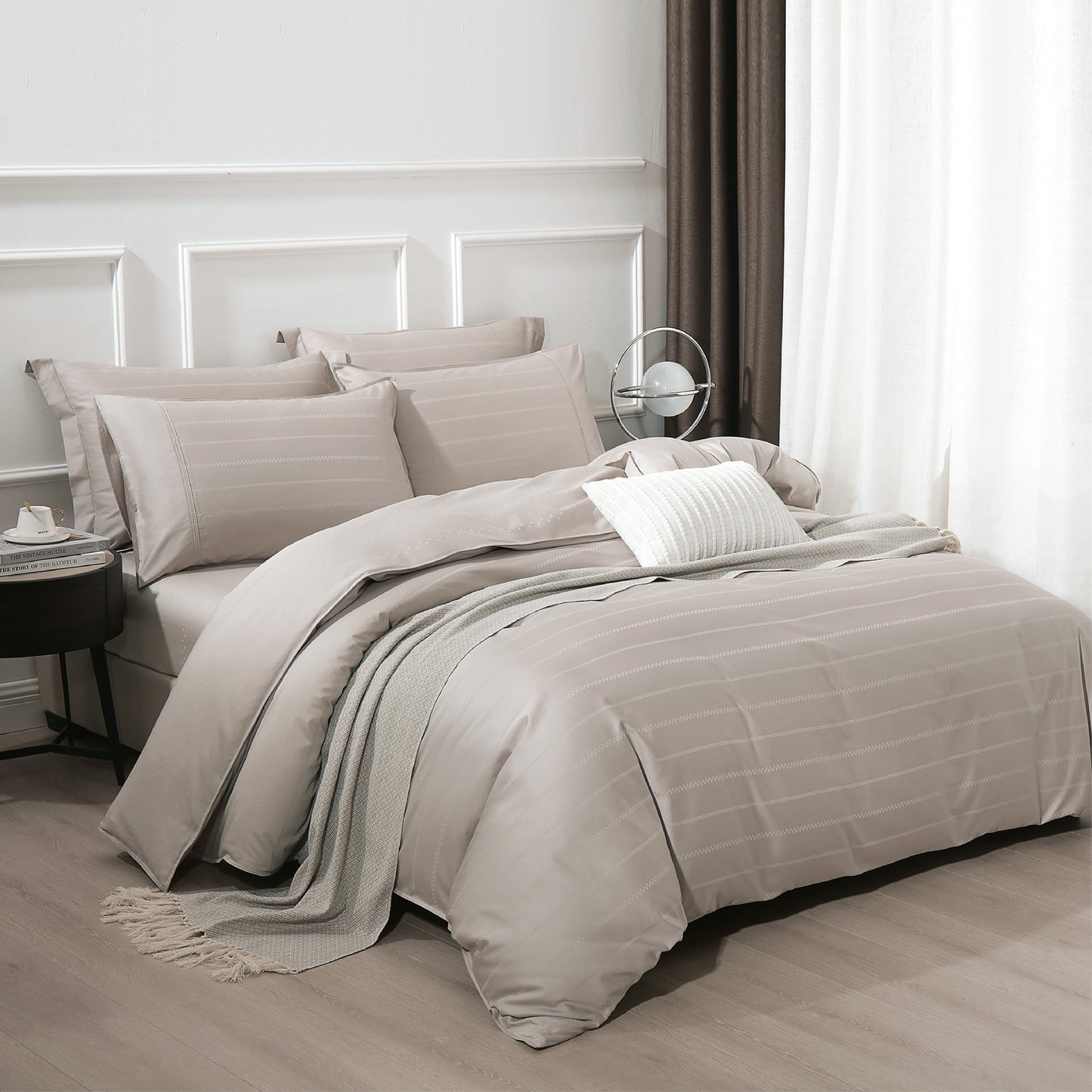 Jean Perry 100% Combed Cotton Sateen Coray Quilt Cover Set - 900TC