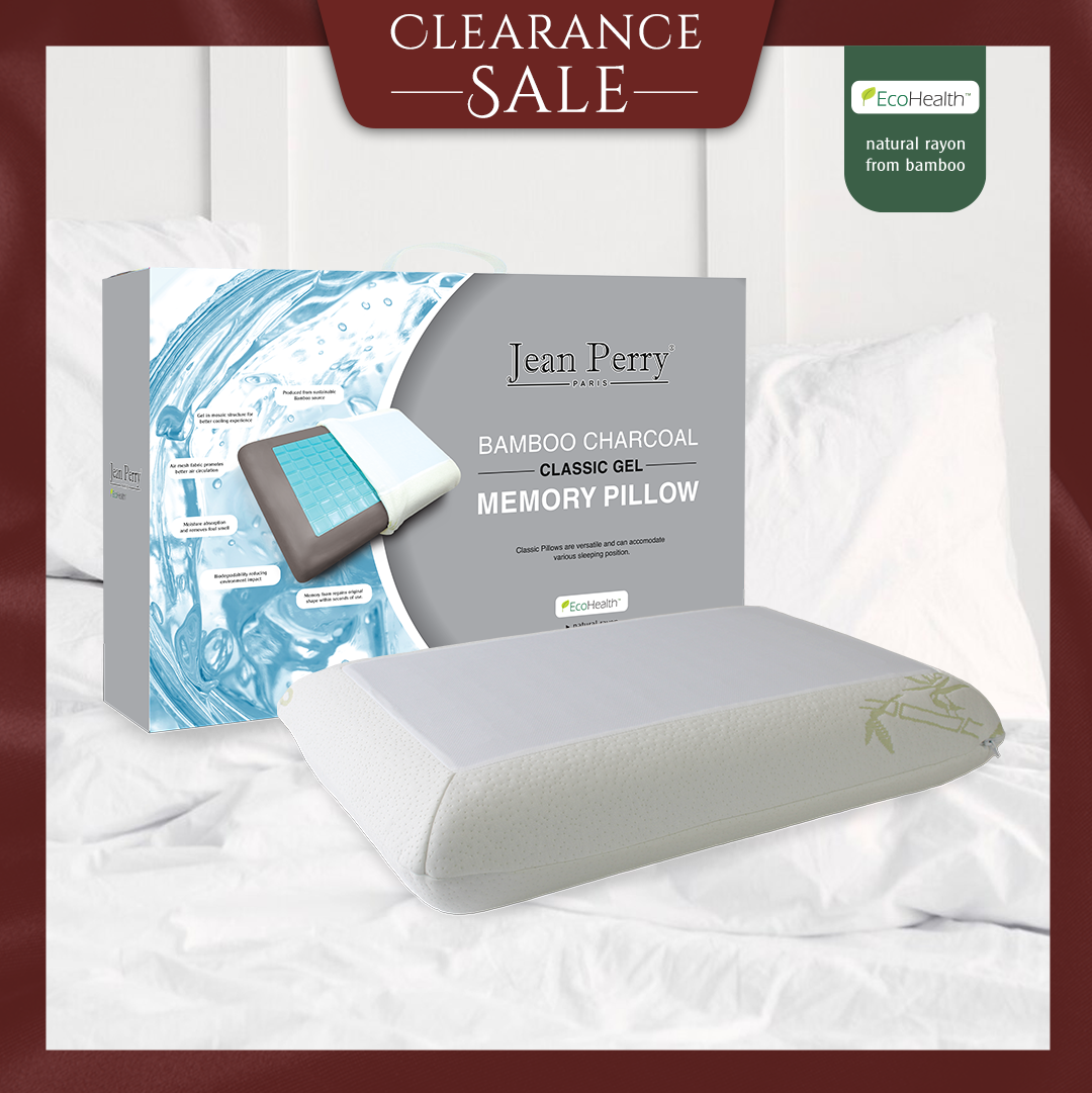 Jean Perry Eco-Health Bamboo Charcoal Gel Memory Pillow - (Classic / Contour)