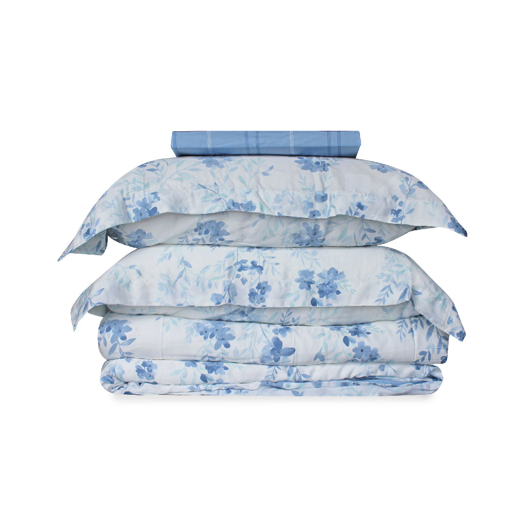 Jean Perry EcoSilk® 100% Natural Plant Fiber Cascia Quilt Cover Set - 1200TC