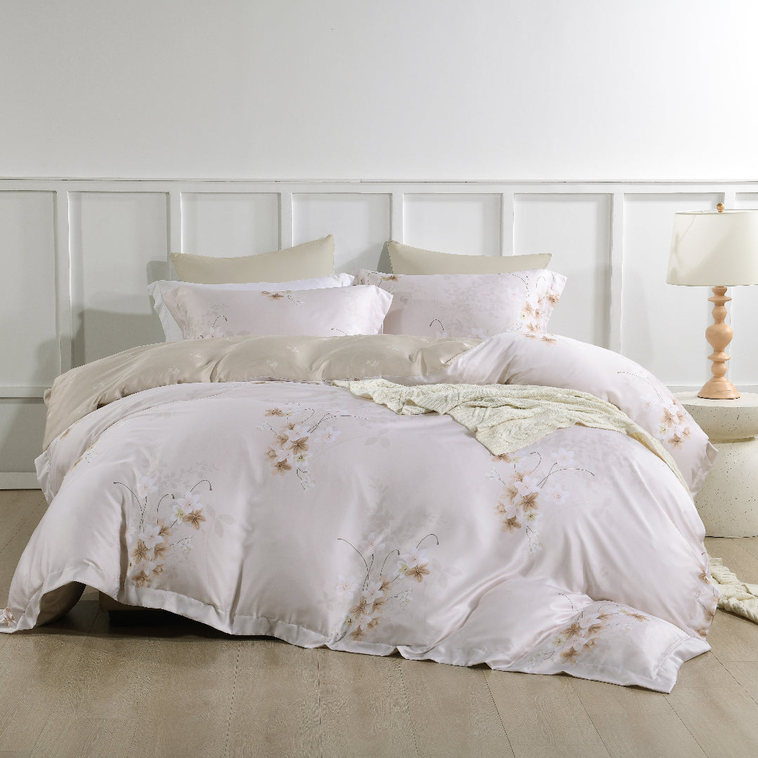 Jean Perry EcoSilk® 100% Natural Plant Fiber Cascia Quilt Cover Set - 1200TC