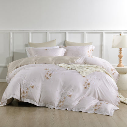 Jean Perry EcoSilk® 100% Natural Plant Fiber Cascia Quilt Cover Set - 1200TC