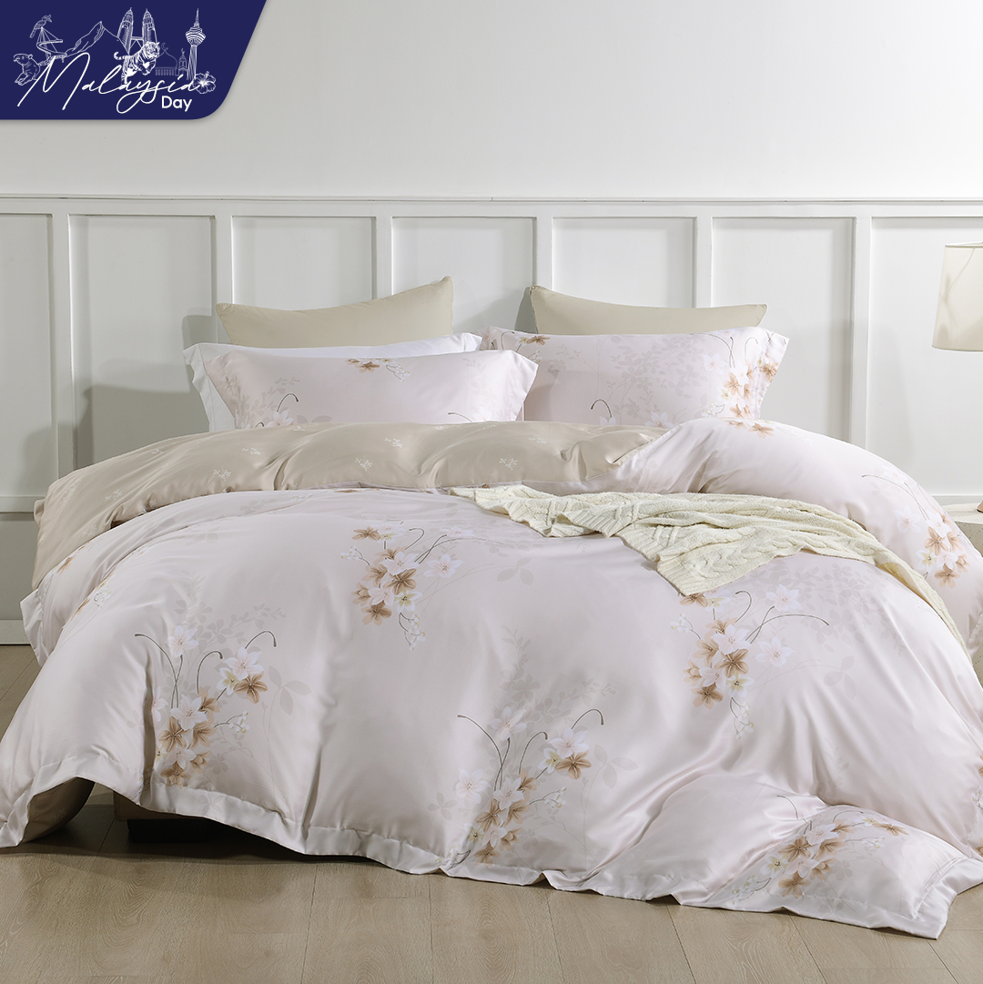 Jean Perry EcoSilk® Cascia Quilt Cover Set - 100% Natural Plant Fiber 1200TC (Queen/ King)