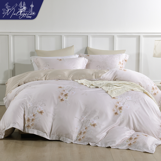 Jean Perry EcoSilk® Cascia Quilt Cover Set - 100% Natural Plant Fiber 1200TC (Queen/ King)