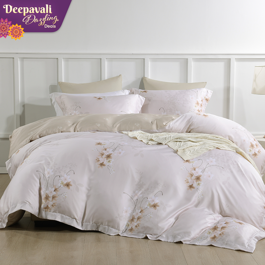 Jean Perry EcoSilk® Cascia Quilt Cover Set - 100% Natural Plant Fiber 1200TC (Queen/ King)