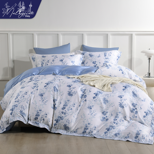 Jean Perry EcoSilk® Cascia Fitted Bedsheet Set - 100% Natural Plant Fiber 1200TC (Queen/ King)